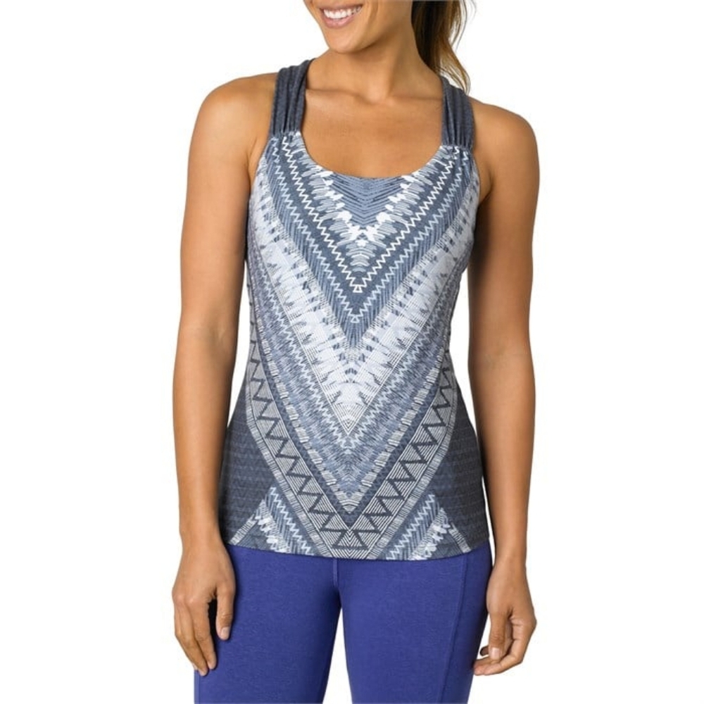 prAna Phoebe Blue Green Nature Patterned Tank Medium Like New